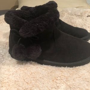 Black winter booties